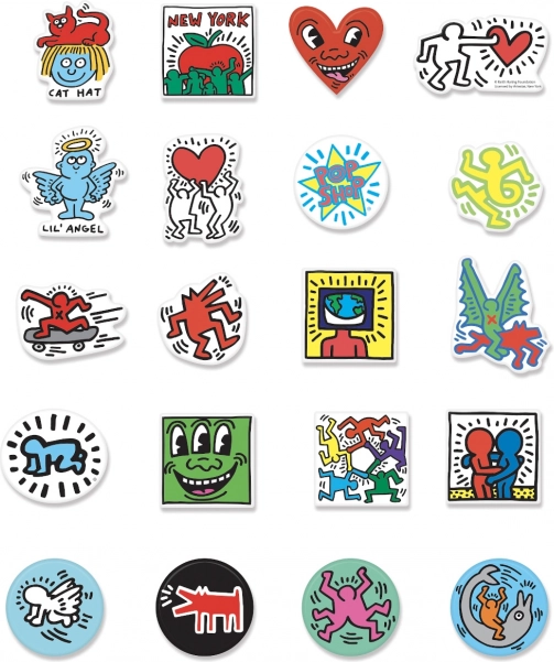 Vilac imanes de madera KEITH HARING, set de 20 uds