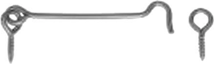 Gancho con ojal para atornillar 120 mm galvanizado