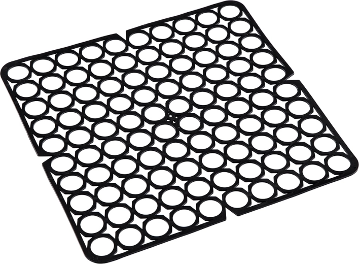 Rejilla elástica para fregadero 27,5 × 27,5 cm negra