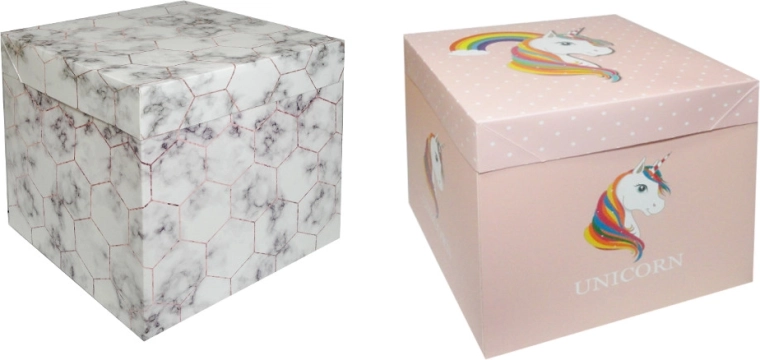 Caja de regalo con unicornio