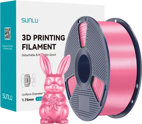 Filamento Sunlu PLA+ Silk rosa