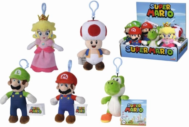 Llavero de peluche Super Mario 12,5 cm – mix de personajes