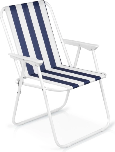 Silla turística plegable con rayas Vilde