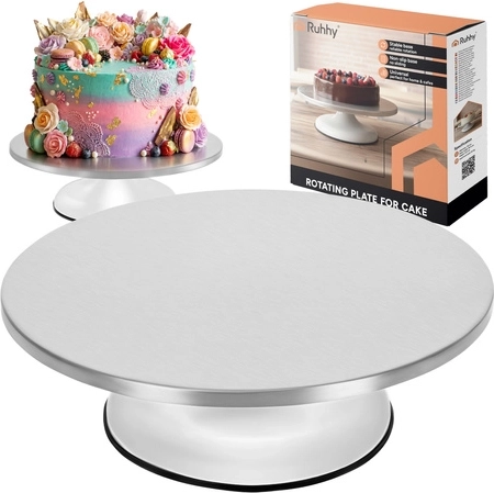 Soporte giratorio para tartas Ruhhy de acero inoxidable 30 cm