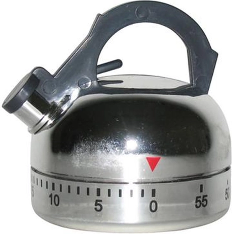 Temporizador de cocina TORO con forma de tetera de acero inoxidable