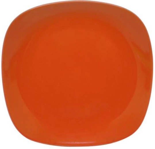 Plato de postre cuadrado 19,5 cm naranja