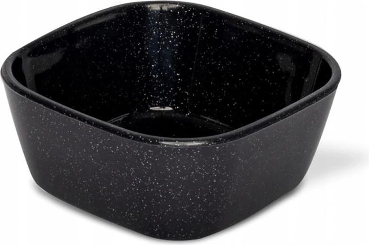 Cuenco cuadrado negro para dips 100 ml 7 × 7 × 3 cm