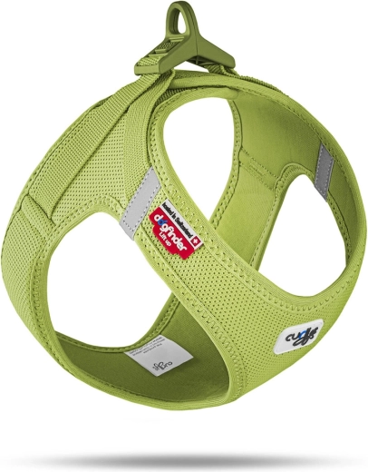 Arnés Curli air-mesh para perros con hebilla lime, talla L (8–13 kg)