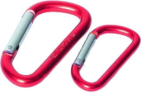 Mosquetón de aluminio 80 × 8 mm, set de 2 uds