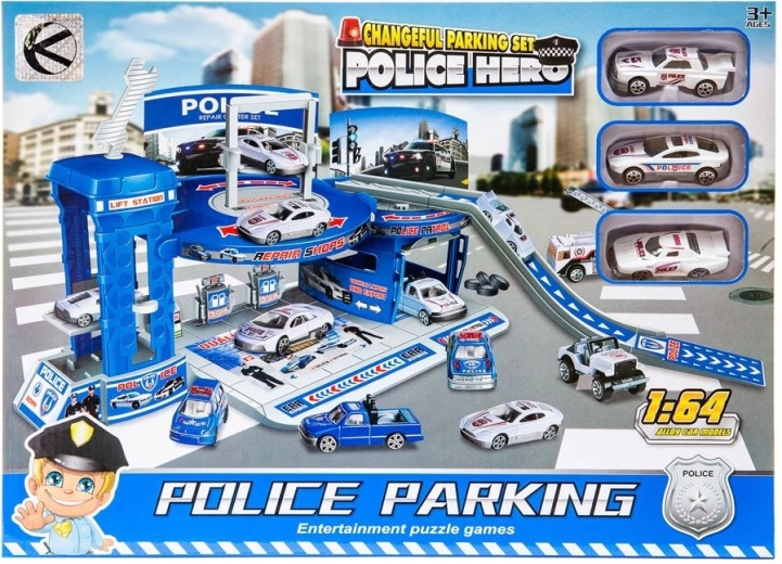 Aparcamiento policial con 3 cochecitos