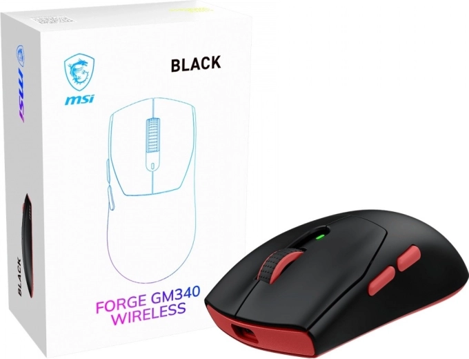 MSI Forge ratón gaming inalámbrico gm340w negro