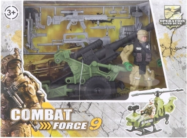 Set militar con cañón para niños