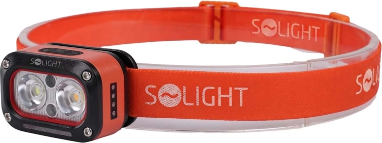 Linterna frontal LED recargable Solight de 250 lm con sensor infrarrojo (luz cálida y fría)