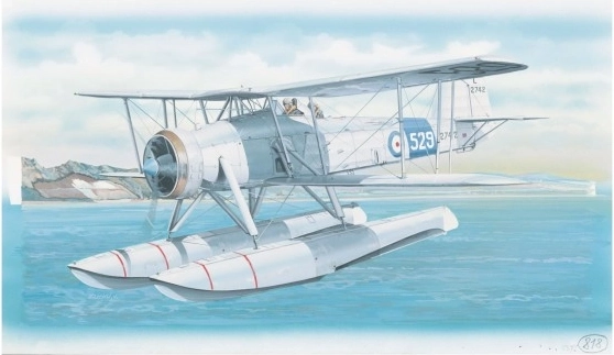Maqueta del avión Fairey Swordfish Mk.2 (26,4 × 29 cm)
