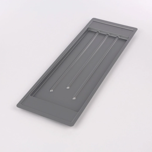 Metpol bandeja recogegotas plateada 59,5 × 20 cm para escurridor de dos niveles 60 cm