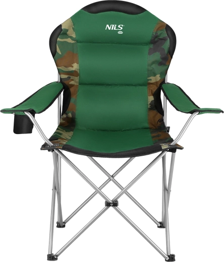 Silla de camping plegable NILS Camp camo