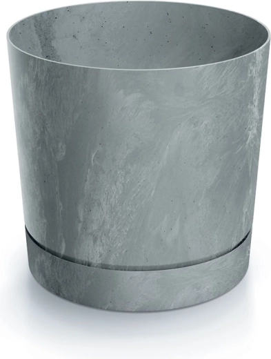 Maceta con efecto hormigón TUBO P 12,8 cm gris
