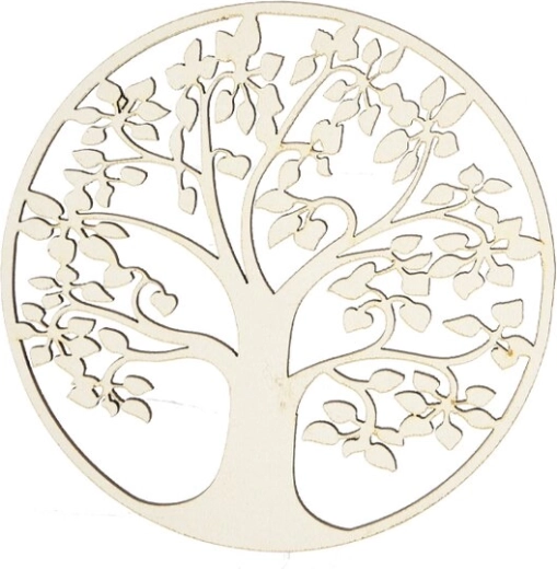 Posavasos de madera con forma de árbol 10 cm