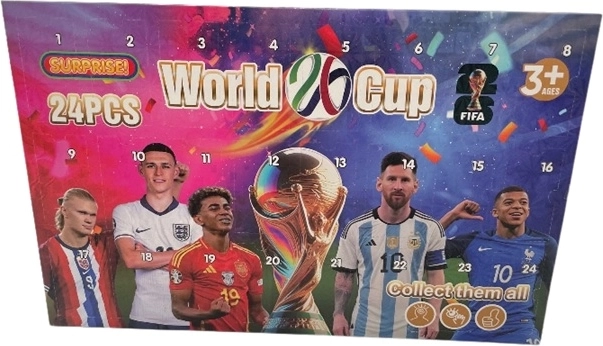 Calendario de Adviento con motivo de futbolistas - 1 unidad