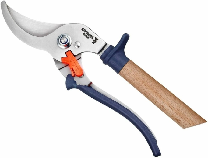 Tijeras de jardinería Opinel, mango de haya azul, 20 cm
