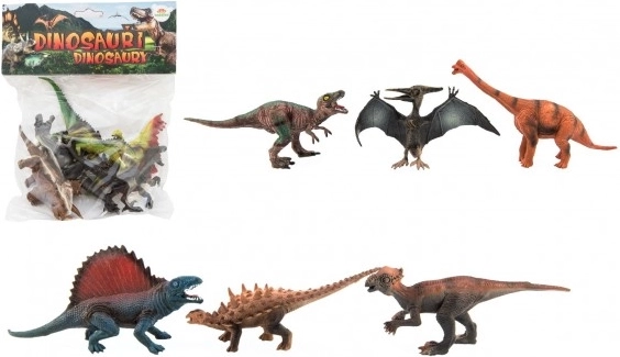 Juego de dinosaurios de plástico, set de 6 piezas