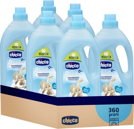 Suavizante concentrado Chicco Baby Sensitive Talco Dulce 1,5 l - 6 unidades