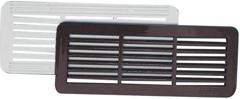Rejilla de ventilación con tapa 150 × 60 mm, blanca, 2 uds.