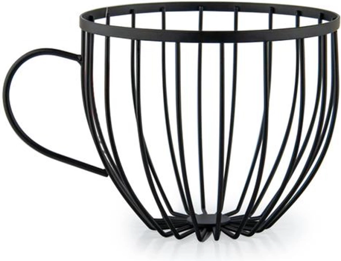 Cuenco de alambre con asa Kitchisimo negro 15 cm