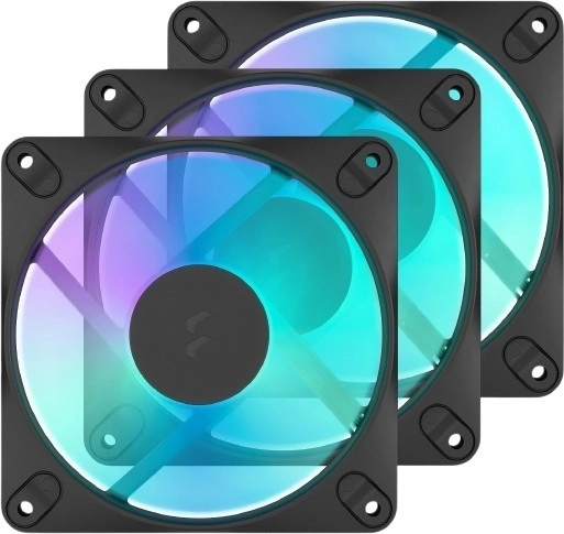 Ventilador RGB negro Fractal Design Dynamic X3 GP-12 de 120 mm - 3 unidades