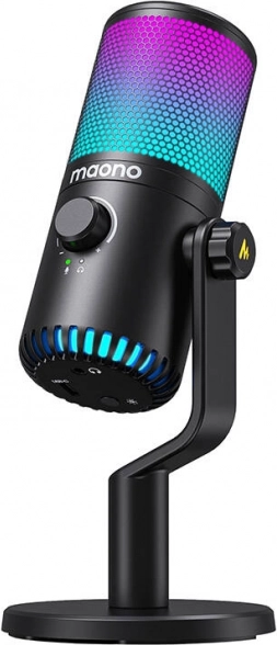 Micrófono USB gaming Maono DM30RGB con iluminación RGB (negro)