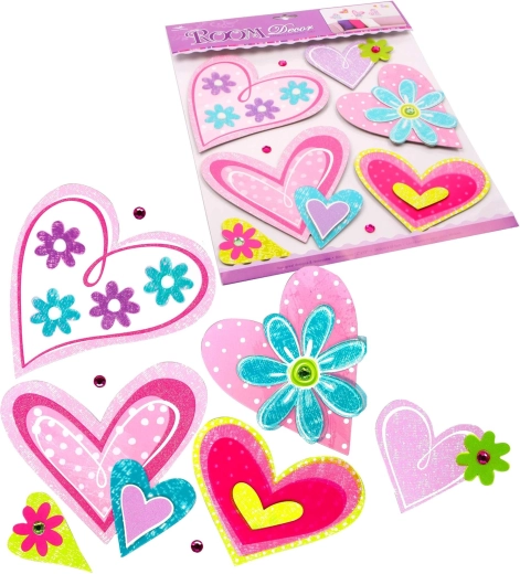 Pegatinas de pared con corazones Small Foot