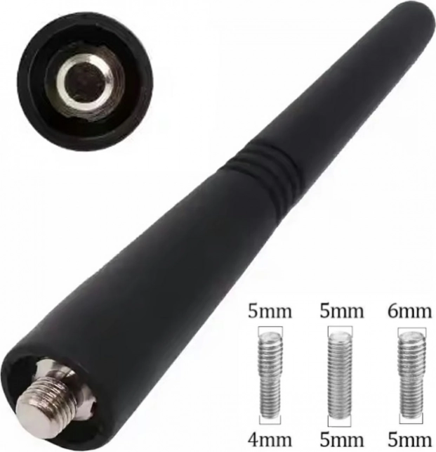 Antena de coche AM-FM 9 cm negra