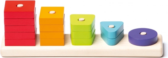 CUBIKA clasificación de formas – rompecabezas de madera, 16 piezas