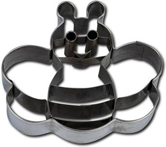 Cortador de galletas – abeja, 7–8 cm, plateado