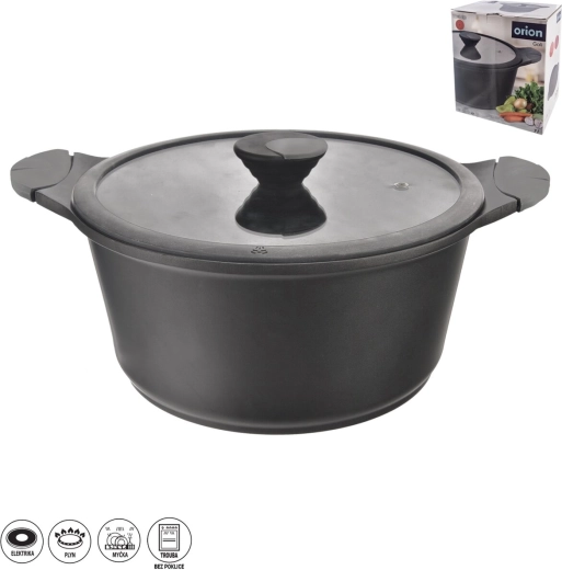 Olla GALI 7 l con tapa de vidrio