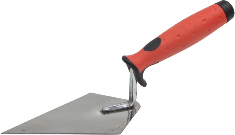Cuchara de tejador de acero inoxidable 140 × 95 mm con mango de goma