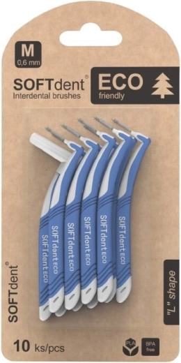 Cepillos interdentales Softdent eco 0,6 mm M curvados