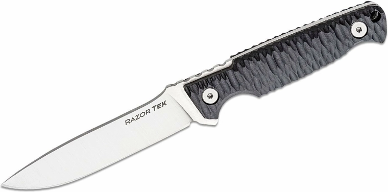 Cold Steel RAZOR TEK 4" cuchillo universal de hoja fija, empuñadura GFN negra, funda Secure-Ex