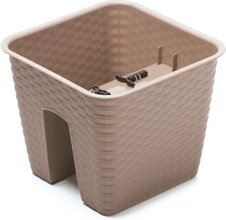 Maceta colgante para barandilla Ratolla 28 cm – mocca