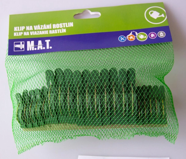 Clips de plástico para atar plantas, 2 tipos, set de 20 uds.