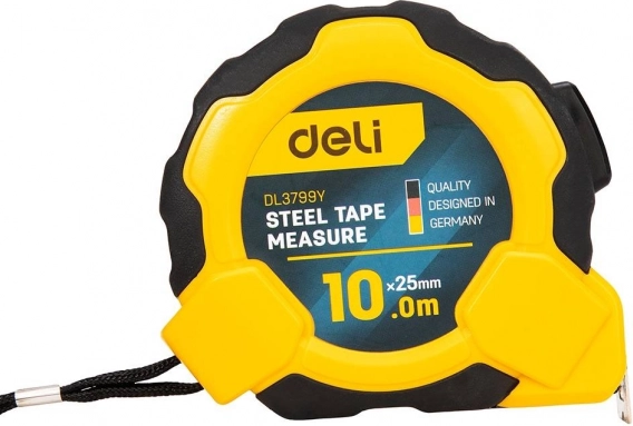 Cinta métrica de acero 10 m con bloqueo automático - Deli