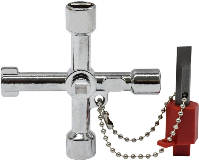 Llave universal para armarios de distribución