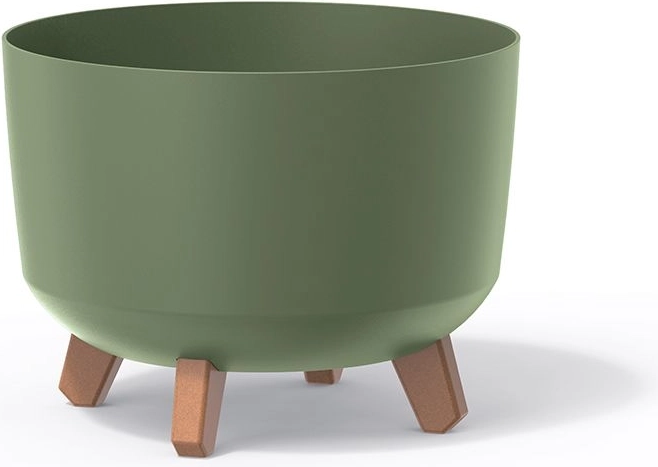 Maceta Gracia 34 cm verde tierra con inserto
