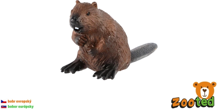 Figura de plástico de castor europeo 9 cm - 1 pieza