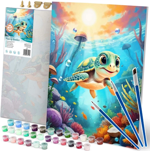 Pintar por números 40×50 cm Massido Tortuguita