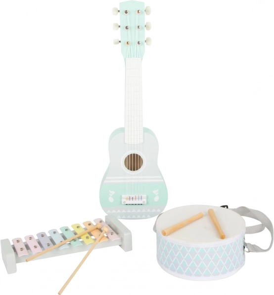 SMALL FOOT set musical en tonos pastel para niños (3 uds)