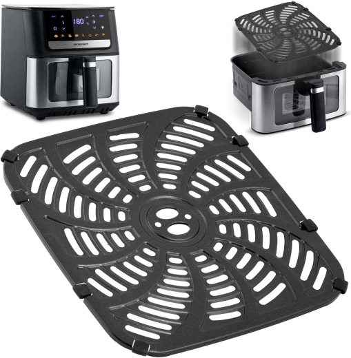 Rejilla antiadherente de acero inoxidable para freidora de aire 24 × 22,5 cm BERDSEN