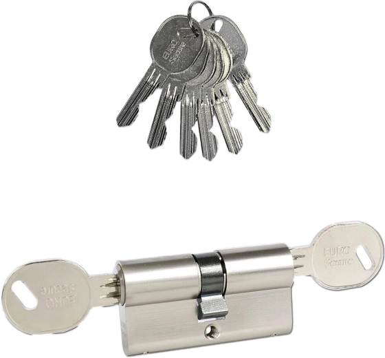 Cilindro 30/30 con embrague de paso RICHTER, 6 llaves, níquel mate, clase RC3