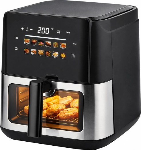 Freidora de aire (air fryer) 8 l 1700 w con 12 programas