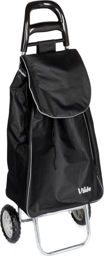 Carrito de la compra con bolsa de 30 l – negro